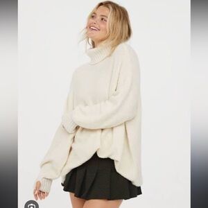 Aerie Cozy Turtleneck Sweater - Cream